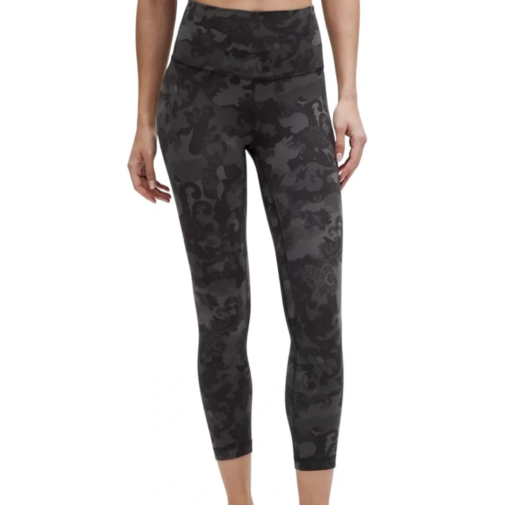 Lululemon Align High Rise Black Dark Camouflage Women's Leggings Size 4